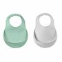 Beaba - Set 2 Bavete silicon  Light Mist/Sage Green - 1