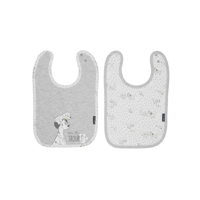 Set 2 bavetele licenta disney - 101 dalmatians reglabile, cu capse