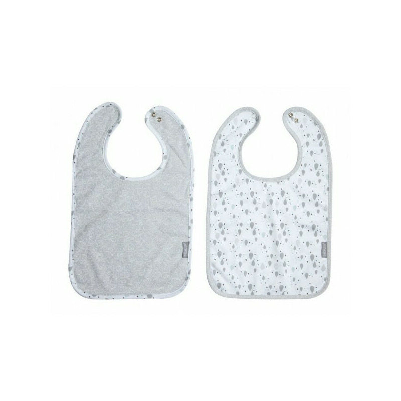 Set 2 bavetele reglabile bebe jou - ollie