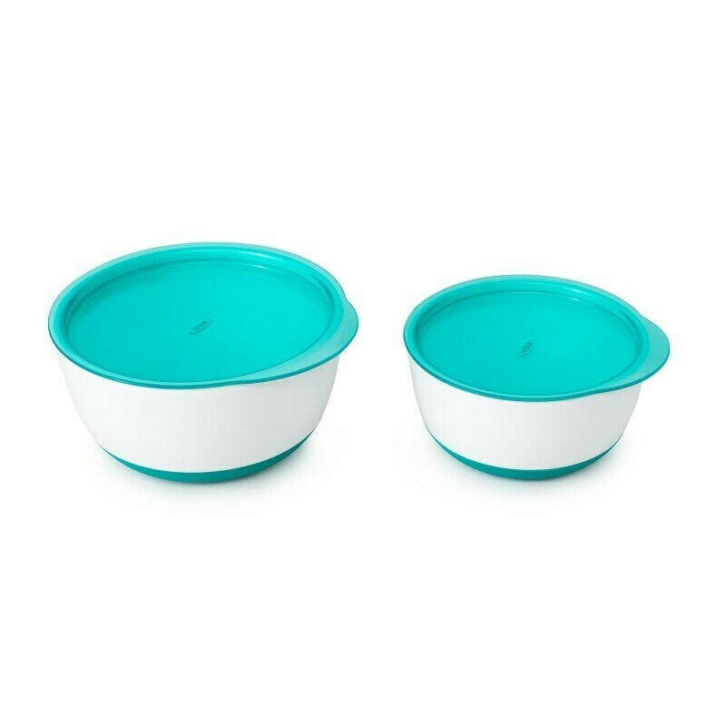 Set 2 Boluri Alimentare cu Capac Teal 200 & 360 ml