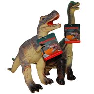 Up int'l - Set 2 figurine dinozauri din cauciuc, T-Rex maro si Brachiosaurus, 34 cm