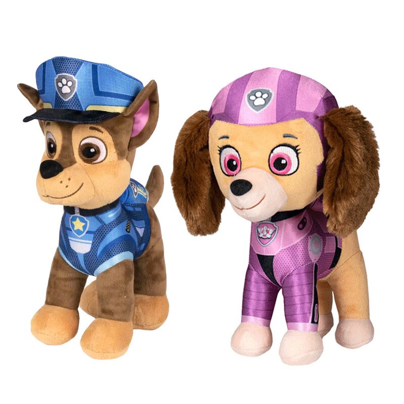 Play by play - set 2 jucarii din plus chase 19 cm si skye 18 cm, paw patrol movie