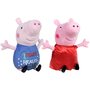 Play by play - Set 2 jucarii din plus George Dinos & Peppa Pig cu rochie rosie din satin 17 cm, Peppa Pig - 1