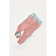 Babycosy - Set 2 pantaloni bebe unisex din bumbac organic si modal - Mint/Rose, Baby Cosy (Marime: 9-12 luni)