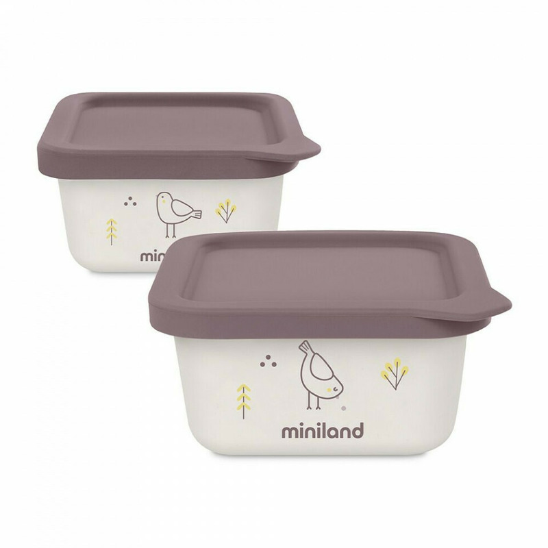 Set 2 recipiente ermetice ptr.mancare solida chick miniland