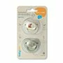 Set 2 suzete bebelusi, BabyOno, 6-18 luni, Anatomice, Maner fosforescent, Fara BPA, Scut ventilat Air Flow, Usor de sterilizat, Verde/ Bej - 12