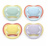 Set 2 suzete bebelusi, Philips Avent, Ultra Air, Ortodontice, Silicon moale, Ventilate, Senzatie naturala, Fara BPA, 0-6 luni, multicolor