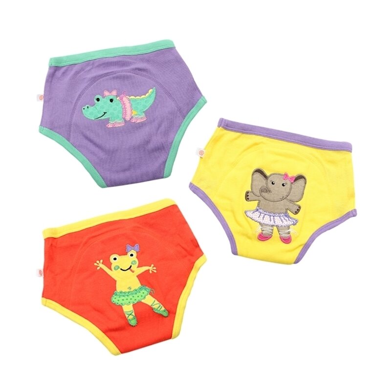 Zoocchini - set 3 chilotei antrenament, , fetita, 3-4 ani, 100% bumbac organic, balerina