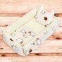 Set 3 piese, New Baby, Baby Nest multifunctional, Cu paturica si pernuta cu urechi, Sheep Beige - 2