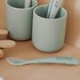 Beaba - Set 4 lingurite silicon +4 luni  Sage Green - 2