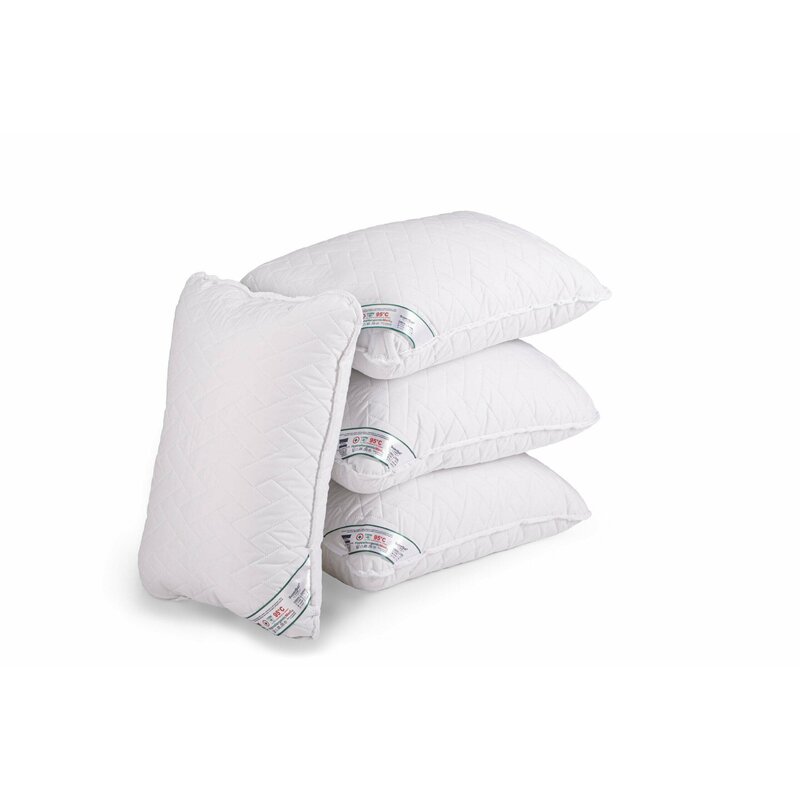 Somnart - set 4 perne medicinale hipoalergenice 50x70cm, hypoallergenicmed, matlasate, lavabile la 95 de grade, fermitate medie spre tare