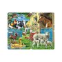 Set 4 Puzzle mini Animale de la ferma cu Oi, Rate, Vaci, Cai, orientare tip vedere, 7 piese, Larsen - 1