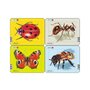 Set 4 Puzzle mini Insecte cu Albina, Buburuza, Fluture, Furnica, orientare tip vedere, 5 piese, Larsen - 1