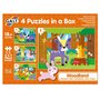 Puzzle animale Din padure , Puzzle Copii ,  4 in 1, piese 14 - 1