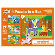 Puzzle animale Din padure , Puzzle Copii ,  4 in 1, piese 14