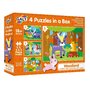 Puzzle animale Din padure , Puzzle Copii ,  4 in 1, piese 14 - 3