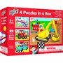 Set 4 puzzle-uri Vehicule (4  6  8  12 piese) - 1