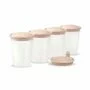 Set 4 recipiente, BabyOno, Pentru stocarea laptelui matern sau a hranei, 200 ml, Fara BPA, Contin capace, Transparent - 7