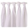 XKKO - Set 5 museline din bumbac organic 70x70cm, Alb - 2