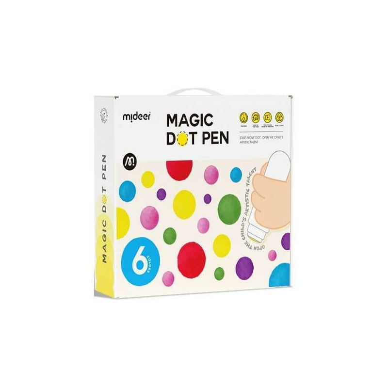 Set 6 carioci lavabile dot marker mideer md6200