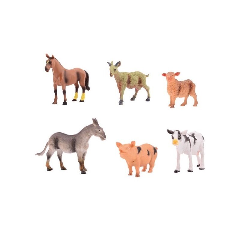 Up int'l - set 6 figurine din cauciuc - animale domestice