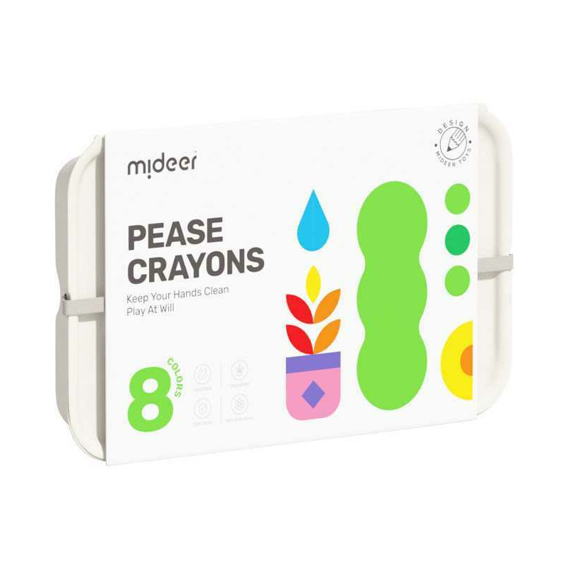 Set 8 creioane cerate forma ergonomica mideer md6219