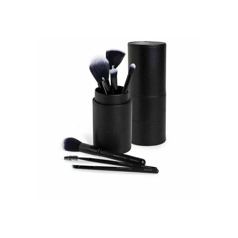 Magic studio - set 9 pensule machiaj cu etui cilindric 897z