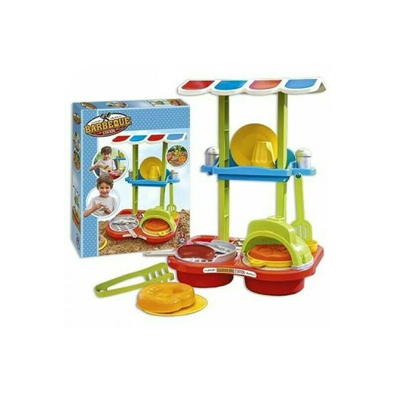 Androni giocattoli - Set Androni pentru nisip stand gratar cu forme si accesorii