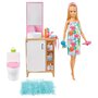 Set Barbie by Mattel Mobilier baie cu papusa si accesorii GRG87 - 1
