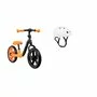 Bicicleta fara pedale, Lionelo, Alex, Usoara, Cu ghidon si sa reglabile, Greutate 3.3 Kg, Cu roti din spuma EVA, 12 inch, Portocaliu + Casca pentru copii, Reglabila 50-56 cm, Alb - 2