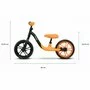 Bicicleta fara pedale, Lionelo, Alex, Usoara, Cu ghidon si sa reglabile, Greutate 3.3 Kg, Cu roti din spuma EVA, 12 inch, Portocaliu + Casca pentru copii, Reglabila 50-56 cm, Bej - 17