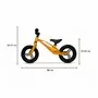 Bicicleta fara pedale, Lionelo, Bart, Usoara, Cu cadru din magneziu, Cu ghidon si sa reglabile, Greutate 3 Kg, 12 inch, Auriu + Casca pentru copii, Reglabila 50-56 cm, Alb - 17