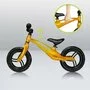 Bicicleta fara pedale, Lionelo, Bart, Usoara, Cu cadru din magneziu, Cu ghidon si sa reglabile, Greutate 3 Kg, 12 inch, Auriu + Casca pentru copii, Reglabila 50-56 cm, Alb - 22