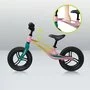 Bicicleta fara pedale, Lionelo, Bart Tour, Usoara, Cu cadru din magneziu, 3.3 Kg, 12 inch, Bubblegum + Casca pentru copii, Reglabila 50-56 cm, Alb - 15
