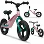 Bicicleta fara pedale, Lionelo, Bart Tour, Usoara, Cu cadru din magneziu, 3.3 Kg, 12 inch, Bubblegum + Casca pentru copii, Reglabila 50-56 cm, Bej - 5