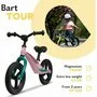Bicicleta fara pedale, Lionelo, Bart Tour, Usoara, Cu cadru din magneziu, 3.3 Kg, 12 inch, Bubblegum + Casca pentru copii, Reglabila 50-56 cm, Bej - 21