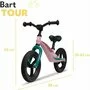 Bicicleta fara pedale, Lionelo, Bart Tour, Usoara, Cu cadru din magneziu, 3.3 Kg, 12 inch, Bubblegum + Casca pentru copii, Reglabila 50-56 cm, Bej - 25