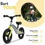 Bicicleta fara pedale, Lionelo, Bart Tour, Usoara, Cu cadru din magneziu, 3.3 Kg, 12 inch, Gri + Casca pentru copii, Reglabila 50-56 cm, Alb - 12
