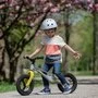 Bicicleta fara pedale, Lionelo, Bart Tour, Usoara, Cu cadru din magneziu, 3.3 Kg, 12 inch, Gri + Casca pentru copii, Reglabila 50-56 cm, Alb - 15