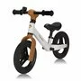 Bicicleta fara pedale, Lionelo, Toni, Cu ghidon si sa reglabile, Ultra usoara, 2.8 Kg, 18 luni+, Sustine 30 kg, Bej + Casca pentru copii, Reglabila 50-56 cm, Alb - 4