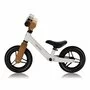 Bicicleta fara pedale, Lionelo, Toni, Cu ghidon si sa reglabile, Ultra usoara, 2.8 Kg, 18 luni+, Sustine 30 kg, Bej + Casca pentru copii, Reglabila 50-56 cm, Alb - 13