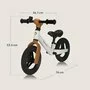 Bicicleta fara pedale, Lionelo, Toni, Cu ghidon si sa reglabile, Ultra usoara, 2.8 Kg, 18 luni+, Sustine 30 kg, Bej + Casca pentru copii, Reglabila 50-56 cm, Alb - 21