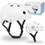 Bicicleta fara pedale, Lionelo, Toni, Cu ghidon si sa reglabile, Ultra usoara, 2.8 Kg, 18 luni+, Sustine 30 kg, Bej + Casca pentru copii, Reglabila 50-56 cm, Alb - 26