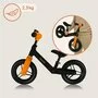 Bicicleta fara pedale, Lionelo, Toni, Cu ghidon si sa reglabile, Ultra usoara, 2.8 Kg, 18 luni+, Sustine 30 kg, Portocaliu + Casca pentru copii, Reglabila 50-56 cm, Bej - 17