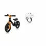 Bicicleta fara pedale, Lionelo, Toni, Cu ghidon si sa reglabile, Ultra usoara, 2.8 Kg, 18 luni+, Sustine 30 kg, Portocaliu + Casca pentru copii, Reglabila 50-56 cm, Alb - 2
