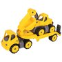Big - Set Camion cu remorca si excavator Power Worker Mini Transporter with Digger - 1