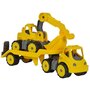Big - Set Camion cu remorca si excavator Power Worker Mini Transporter with Digger - 2