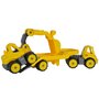 Big - Set Camion cu remorca si excavator Power Worker Mini Transporter with Digger - 3