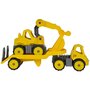 Big - Set Camion cu remorca si excavator Power Worker Mini Transporter with Digger - 9