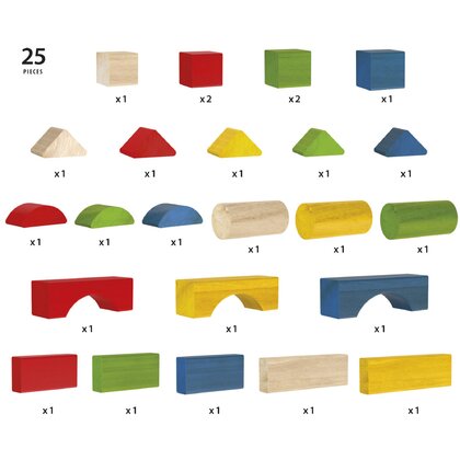 BRIO - Cuburi , 25 piese, Multicolor